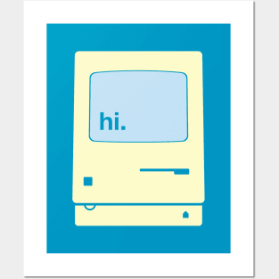 Vintage Computer Saying hi Posters and Art